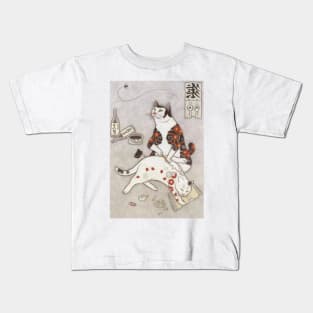 Japanese Tattoo Monmon Cats Aka Tattooed Cats Kids T-Shirt